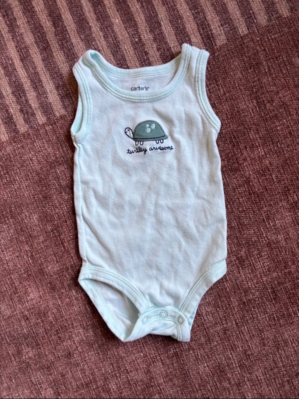 Carter's Mint Green Turtle Sleeveless Bodysuit